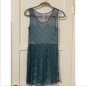 Free People - Sheer, beaded, slip dress